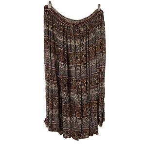 Bohemian Patterned Maxi Skirt